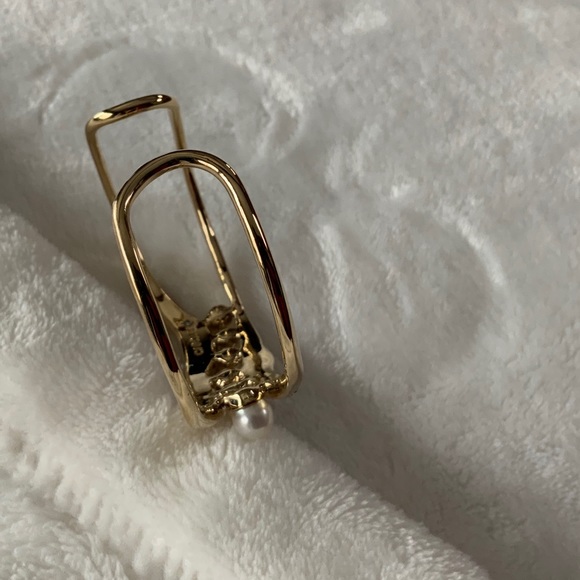 Carolee Pave Stone & Pearl Open Cuff Bracelet - Picture 13 of 13